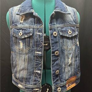 Amethyst Jeans Indigo Denim Vest